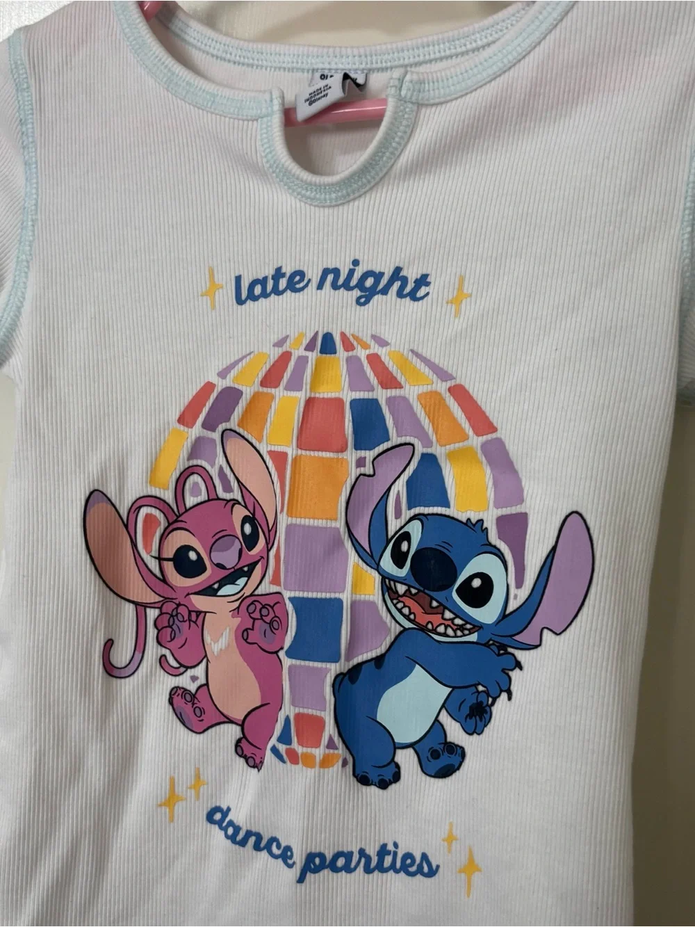3/$15 Disney/old navy Lilo & Stitch Angel 'Late Night Dance Parties' kids tee
